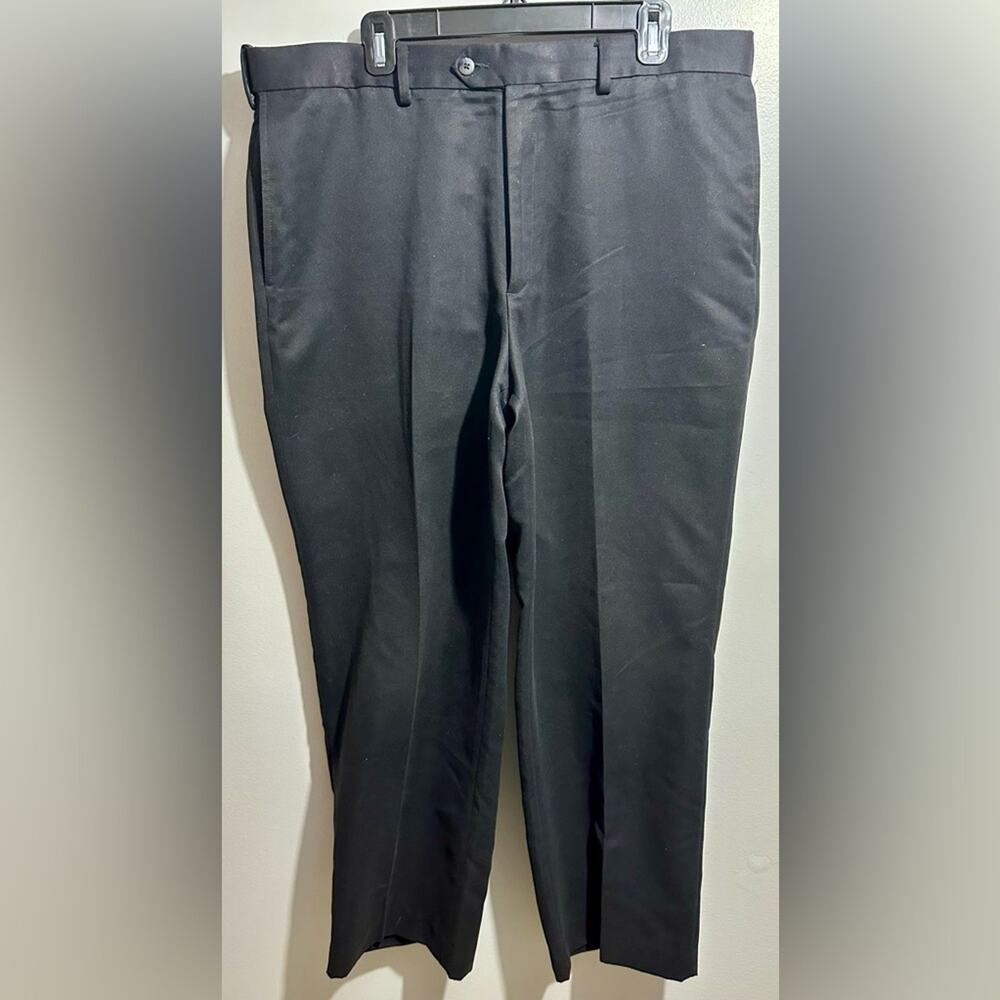 Croft & Barrow Black Dress Pants Flat Front 38x30 (R1)